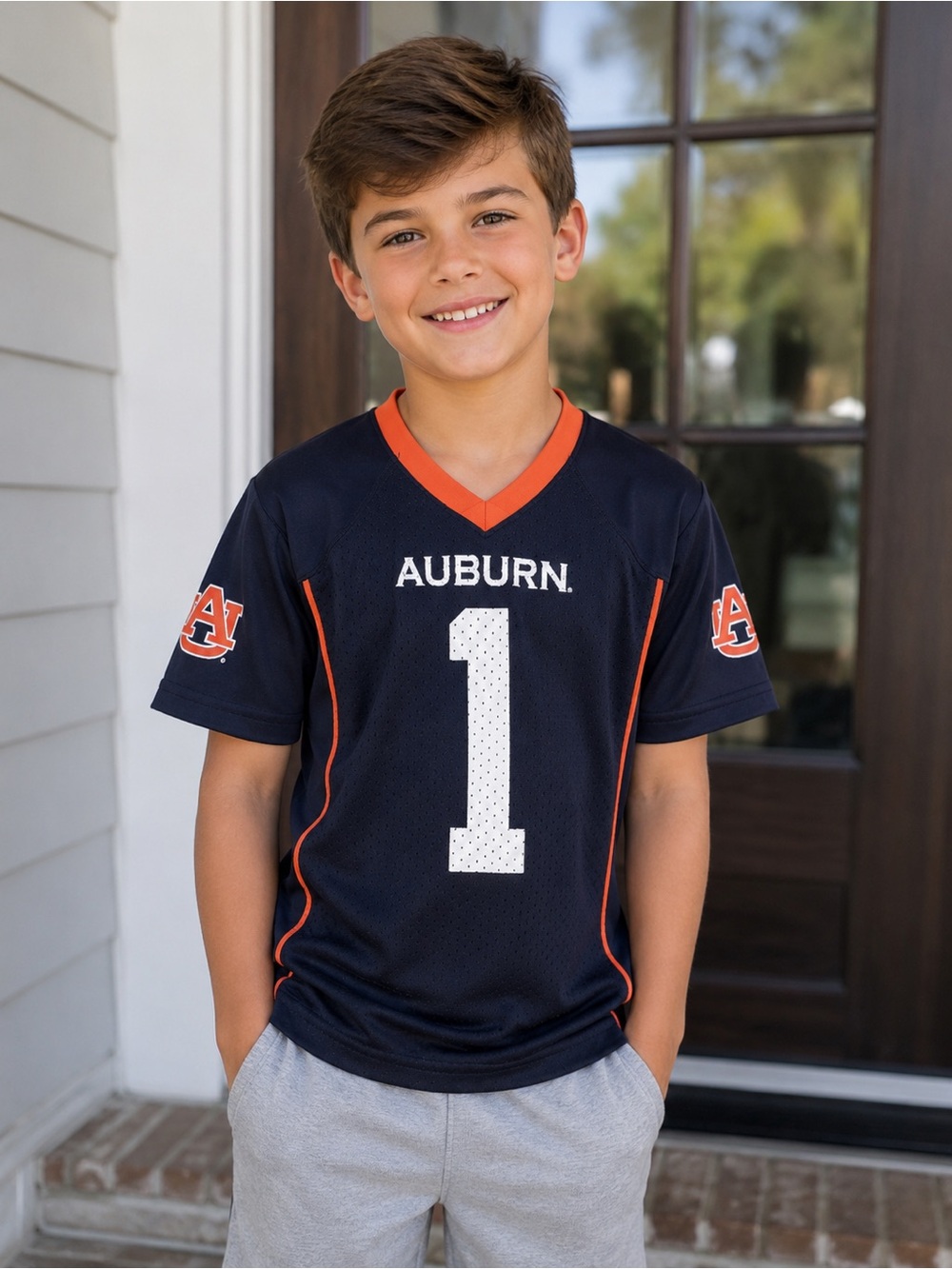Rivalry Threads Auburn Navy Orange #1 Kids Jersey
